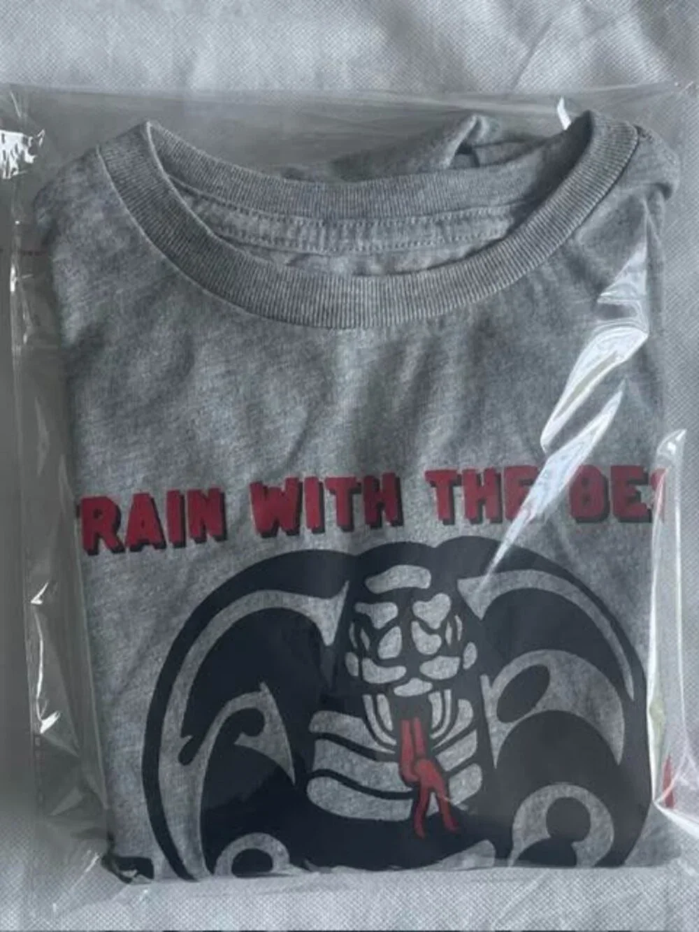 Gap Kids Cobra Kai Long Sleeve T-Shirt Boys Size 10 Gray Graphic Tee